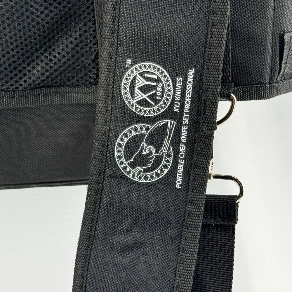 XYj Knives Chef Knife Bag Unisex Large Black Canvas Professional Roll Carrier